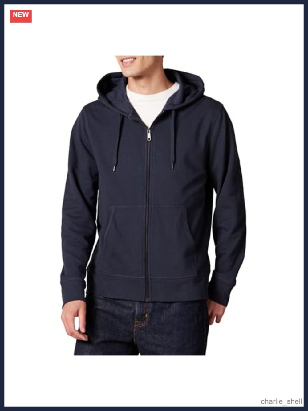 Men's Lightweight French Terry Full-Zip Hoodie Regular Fit Casual